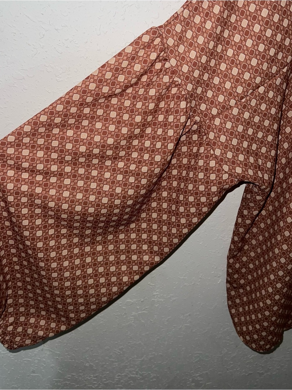 Three Bird Nest Rust Floral Peasant Blouse - Picture 3 of 8